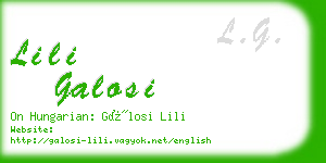 lili galosi business card